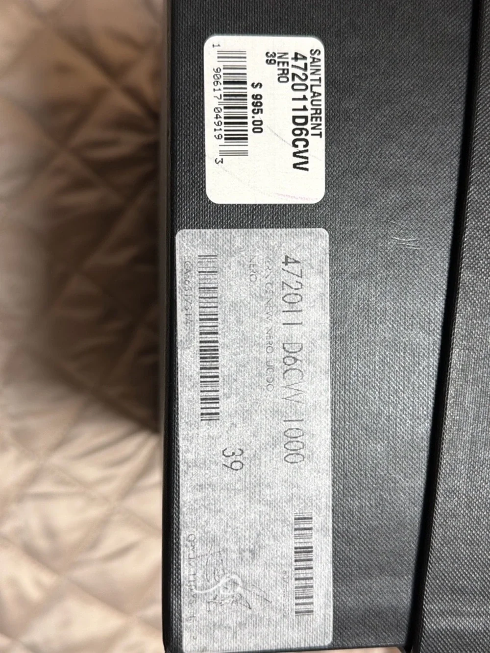 Saint Laurent Glossy Black Heels with Logo Detail - Picture 8 of 8
